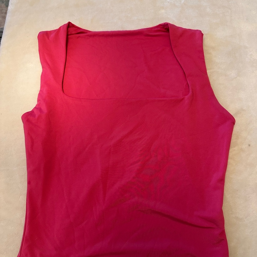 Women's Hot Pink Sleeveless Top